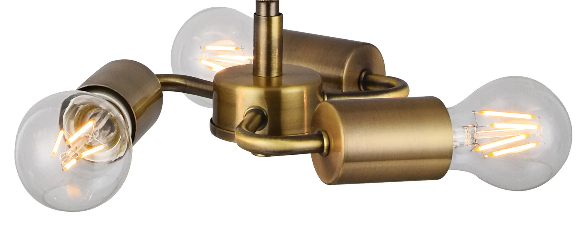 Baymont 50cm 3 Light Pendant Antique Brass, Grey, Frosted Diffuser DK0410  Deco Baymont AB GR